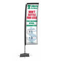 Promotional Rectangle Flag w/ 10' Scissor Base